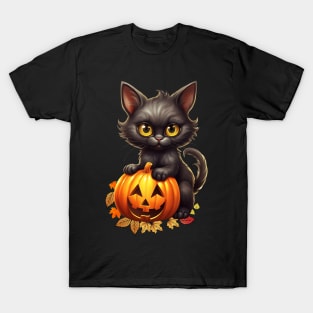 Cat on the pumpkin T-Shirt